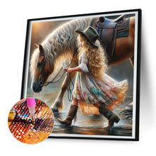 Load image into Gallery viewer, Cowgirl 30*30CM(Canvas) Full Round Drill Diamond Painting
