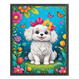 Yishu - Cute Dog - 40*50CM 11CT 3 Stamped Cross Stitch
