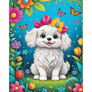 Yishu - Cute Dog - 40*50CM 11CT 3 Stamped Cross Stitch