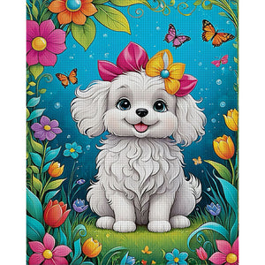 Yishu - Cute Dog - 40*50CM 11CT 3 Stamped Cross Stitch