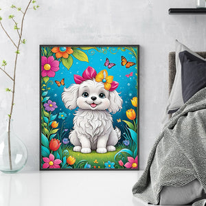 Yishu - Cute Dog - 40*50CM 11CT 3 Stamped Cross Stitch