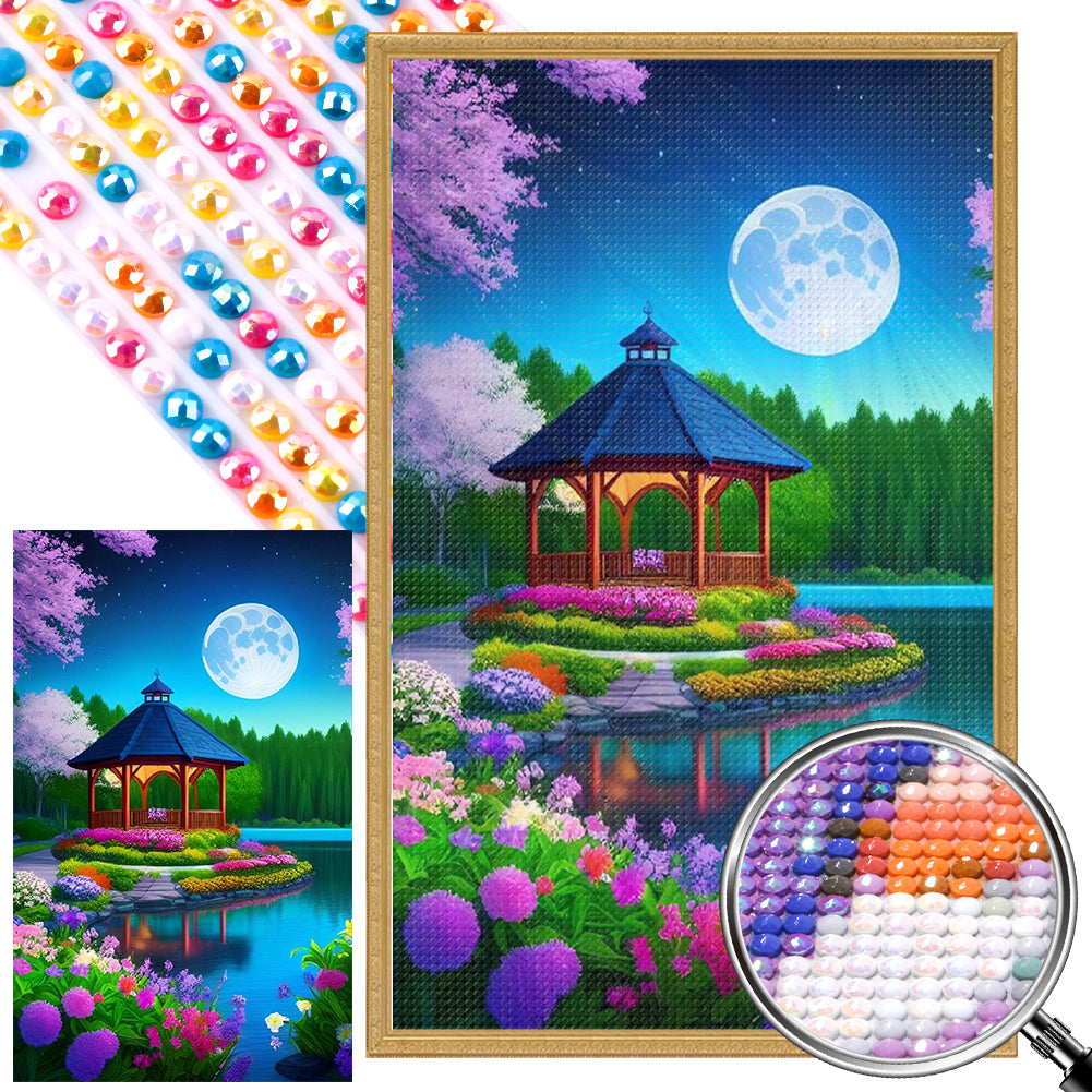 Night Garden 40*65CM(Picture) Full Round Drill Diamond Painting