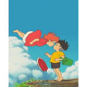 Yishu - Ponyo On The Cliff - 40*50CM 11CT 3 Stamped Cross Stitch