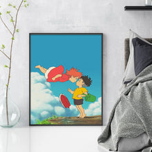 Load image into Gallery viewer, Yishu - Ponyo On The Cliff - 40*50CM 11CT 3 Stamped Cross Stitch
