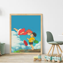 Load image into Gallery viewer, Yishu - Ponyo On The Cliff - 40*50CM 11CT 3 Stamped Cross Stitch
