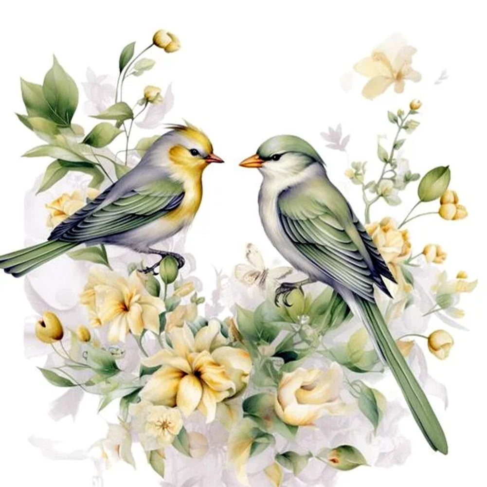 Bird On A Branch 30*30CM(Canvas) Full Round Drill Diamond Painting