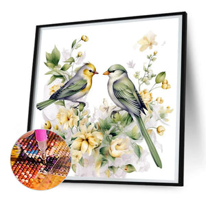 Bird On A Branch 30*30CM(Canvas) Full Round Drill Diamond Painting