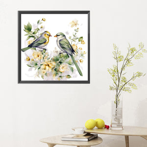 Bird On A Branch 30*30CM(Canvas) Full Round Drill Diamond Painting