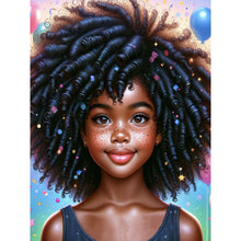Load image into Gallery viewer, Girl With Afro 30*40CM(Canvas) Full Round Drill Diamond Painting
