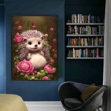 Load image into Gallery viewer, Yishu - Hedgehog Among Flowers - 40*60CM 11CT 3 Stamped Cross Stitch
