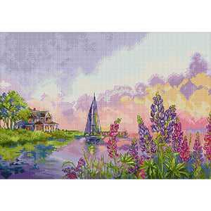 Spring Brand - Summer Scenery - 60*45CM 11CT 3 Stamped Cross Stitch