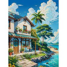 Load image into Gallery viewer, Huancan - Seaside Villa - 40*55CM 14CT 2 Stamped Cross Stitch
