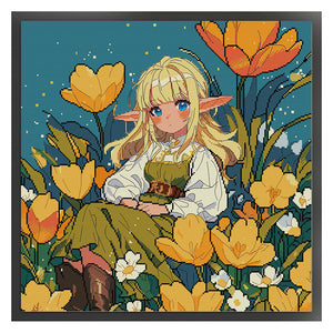 Joy Sunday - Elf - 47*47CM 14CT 2 Stamped Cross Stitch