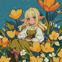 Load image into Gallery viewer, Joy Sunday - Elf - 47*47CM 14CT 2 Stamped Cross Stitch

