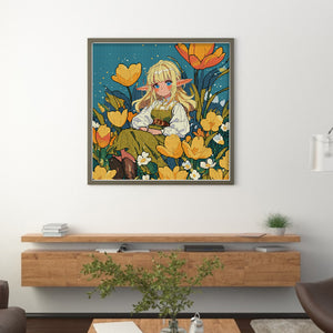 Joy Sunday - Elf - 47*47CM 14CT 2 Stamped Cross Stitch