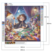 Load image into Gallery viewer, Late-Night Creative Worker 40*40CM(Canvas) Full Round Drill Diamond Painting
