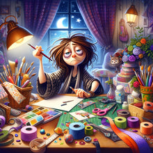Load image into Gallery viewer, Late-Night Creative Worker 40*40CM(Canvas) Full Round Drill Diamond Painting
