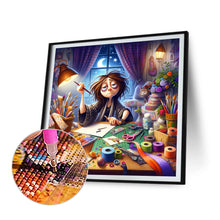 Load image into Gallery viewer, Late-Night Creative Worker 40*40CM(Canvas) Full Round Drill Diamond Painting
