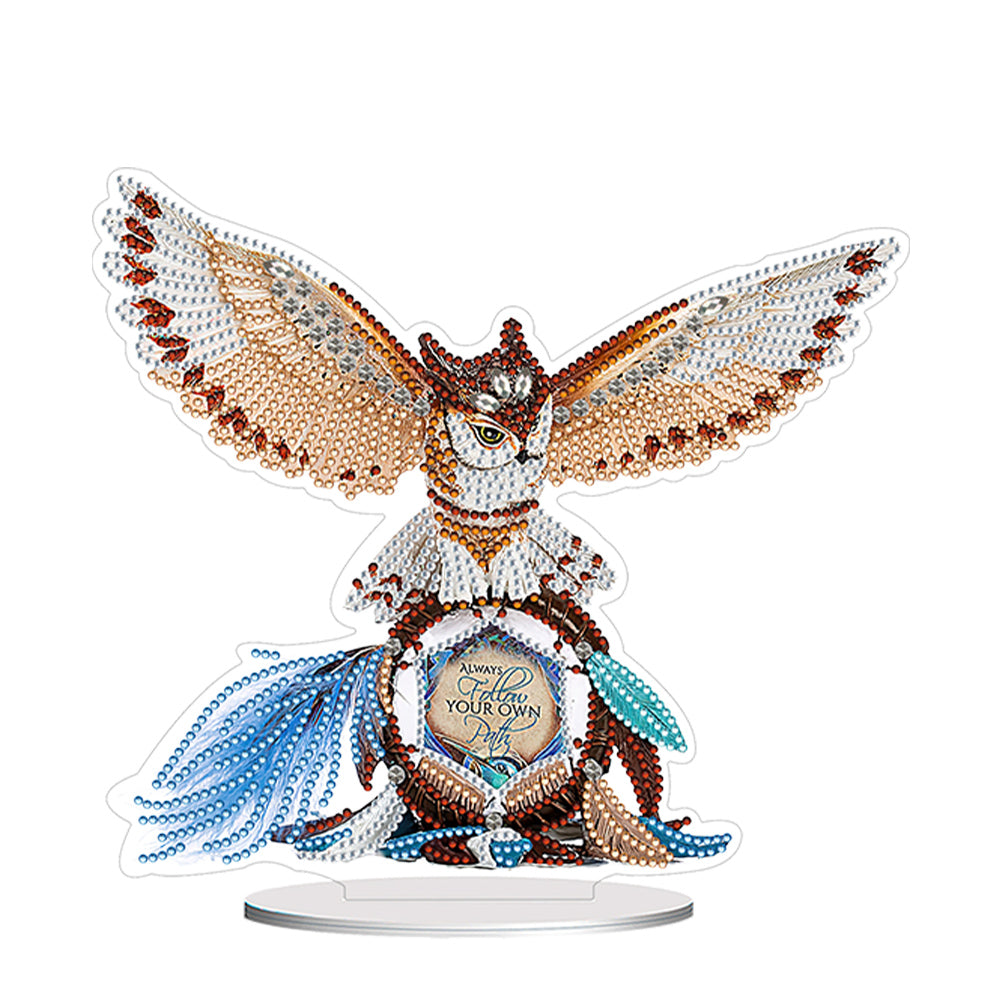 2D Flat Indian Eagle DIY Diamond Painting Desktop Ornaments Kit for Home Decor