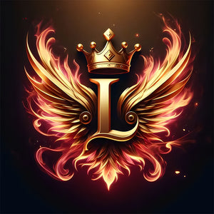 Winged Letter - L 30*30CM(Canvas) Full Round Drill Diamond Painting