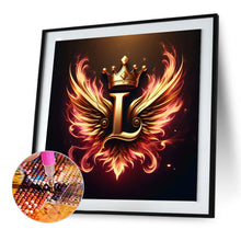Load image into Gallery viewer, Winged Letter - L 30*30CM(Canvas) Full Round Drill Diamond Painting
