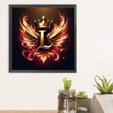 Load image into Gallery viewer, Winged Letter - L 30*30CM(Canvas) Full Round Drill Diamond Painting
