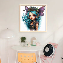 Load image into Gallery viewer, Yishu - Butterfly Girl - 50*50CM 11CT 3 Stamped Cross Stitch
