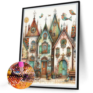 Artistic Abstract Street 40*50CM(Canvas) Full Round Drill Diamond Painting