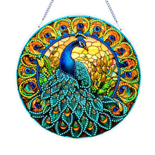 Load image into Gallery viewer, Double Sided Special Shaped Peacock 5D DIY Diamond Art Pendant Home Decoration
