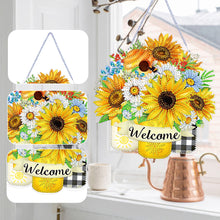 Load image into Gallery viewer, Double Sided Special Shaped 5D DIY Sunflower Bouquet Hanging Diamond Art Kits
