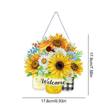 Load image into Gallery viewer, Double Sided Special Shaped 5D DIY Sunflower Bouquet Hanging Diamond Art Kits

