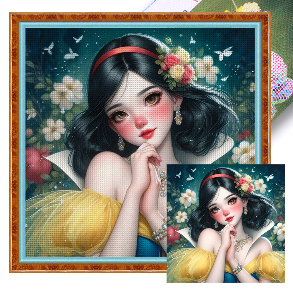 Yishu - Glamorous Princess - 50*50CM 11CT 3 Stamped Cross Stitch