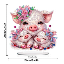 Load image into Gallery viewer, Double Side Special Shaped Cartoon Pig Diamond Painting Desktop Decorations
