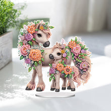 Load image into Gallery viewer, Acrylic Special Shaped Needle Horse 5D DIY Diamond Art Tabletop Decorations
