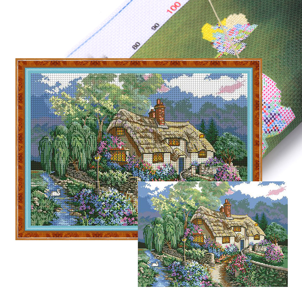 Joy Sunday - Sunset - 54*38CM 14CT 2 Stamped Cross Stitch