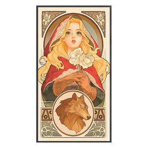 Yishu - Little Red Riding Hood Cards - 40*70CM 11CT 3 Stamped Cross Stitch