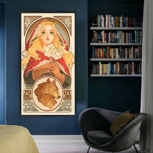 Load image into Gallery viewer, Yishu - Little Red Riding Hood Cards - 40*70CM 11CT 3 Stamped Cross Stitch

