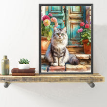 Load image into Gallery viewer, Retro Style Cat 40*50CM(Canvas) Full Round Drill Diamond Painting
