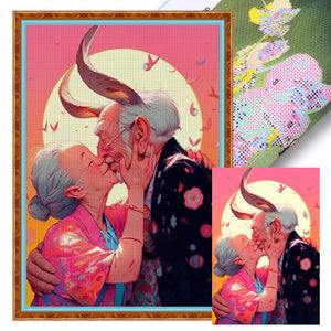 Huancan - Pink Bubbles At Sunset - 40*60CM 11CT 3 Stamped Cross Stitch