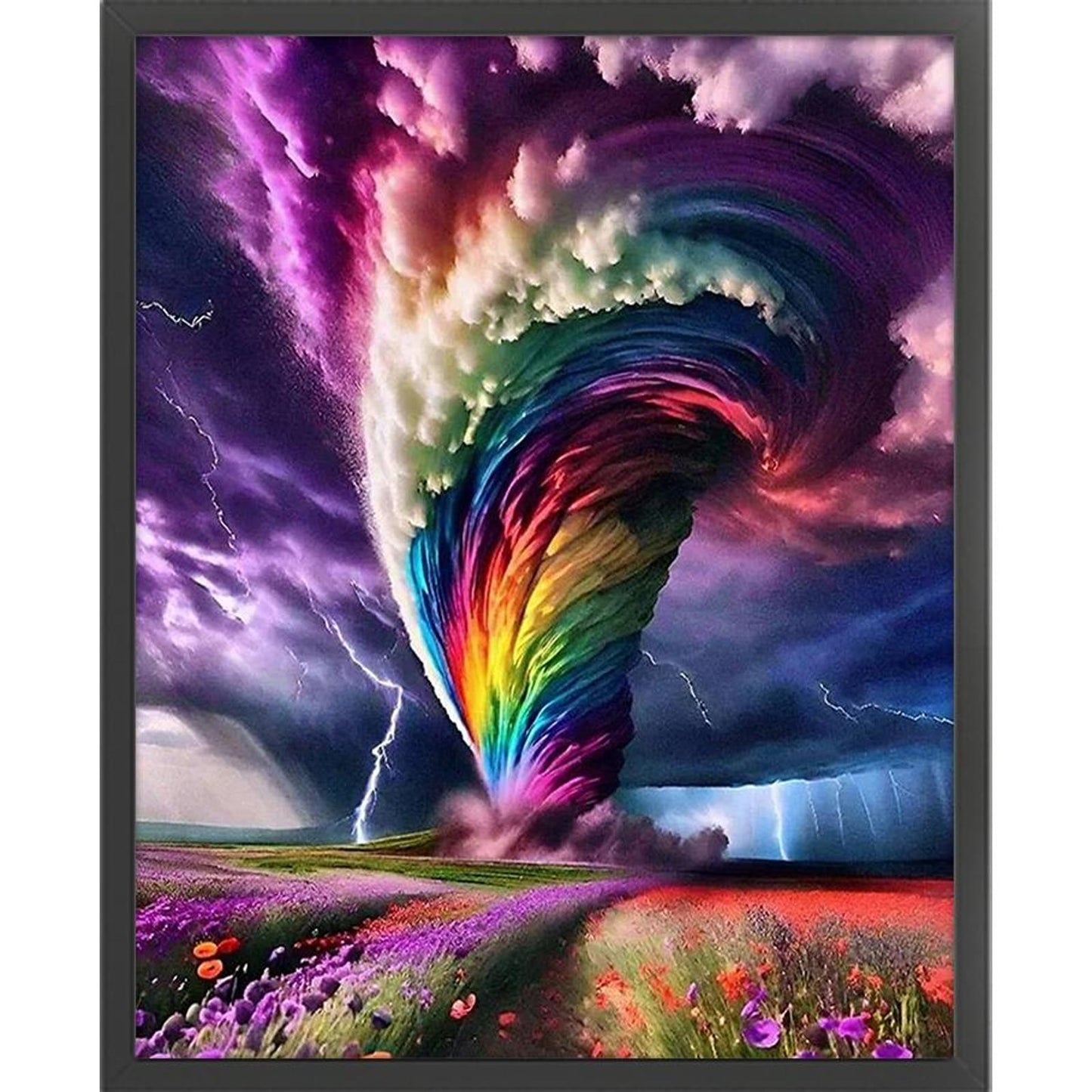 Rainbow Storm - Full 11CT Stamped Cross Stitch 50x60CM - Huacan