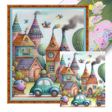 Load image into Gallery viewer, Huancan - Colorful Town - 50*60CM 11CT 3 Stamped Cross Stitch
