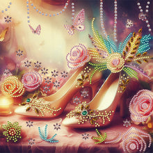 Load image into Gallery viewer, Dream Feather High Heels 30*30CM(Canvas) Partial Special Shaped Drill Diamond Painting
