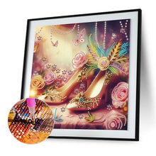 Load image into Gallery viewer, Dream Feather High Heels 30*30CM(Canvas) Partial Special Shaped Drill Diamond Painting
