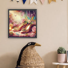 Load image into Gallery viewer, Dream Feather High Heels 30*30CM(Canvas) Partial Special Shaped Drill Diamond Painting
