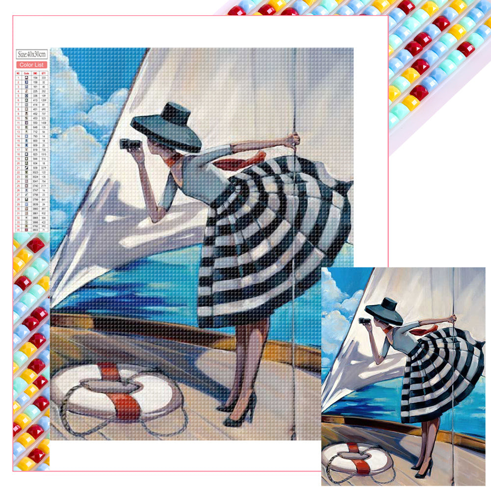 Looking Far Away 30*40CM(Picture) Full Square Drill Diamond Painting