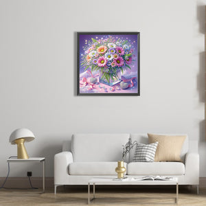 Flowers 40*40CM(Picture) Full Square Drill Diamond Painting