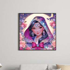 Princess Mulan With A Headband 40*40CM(Canvas) Full Round Drill Diamond Painting