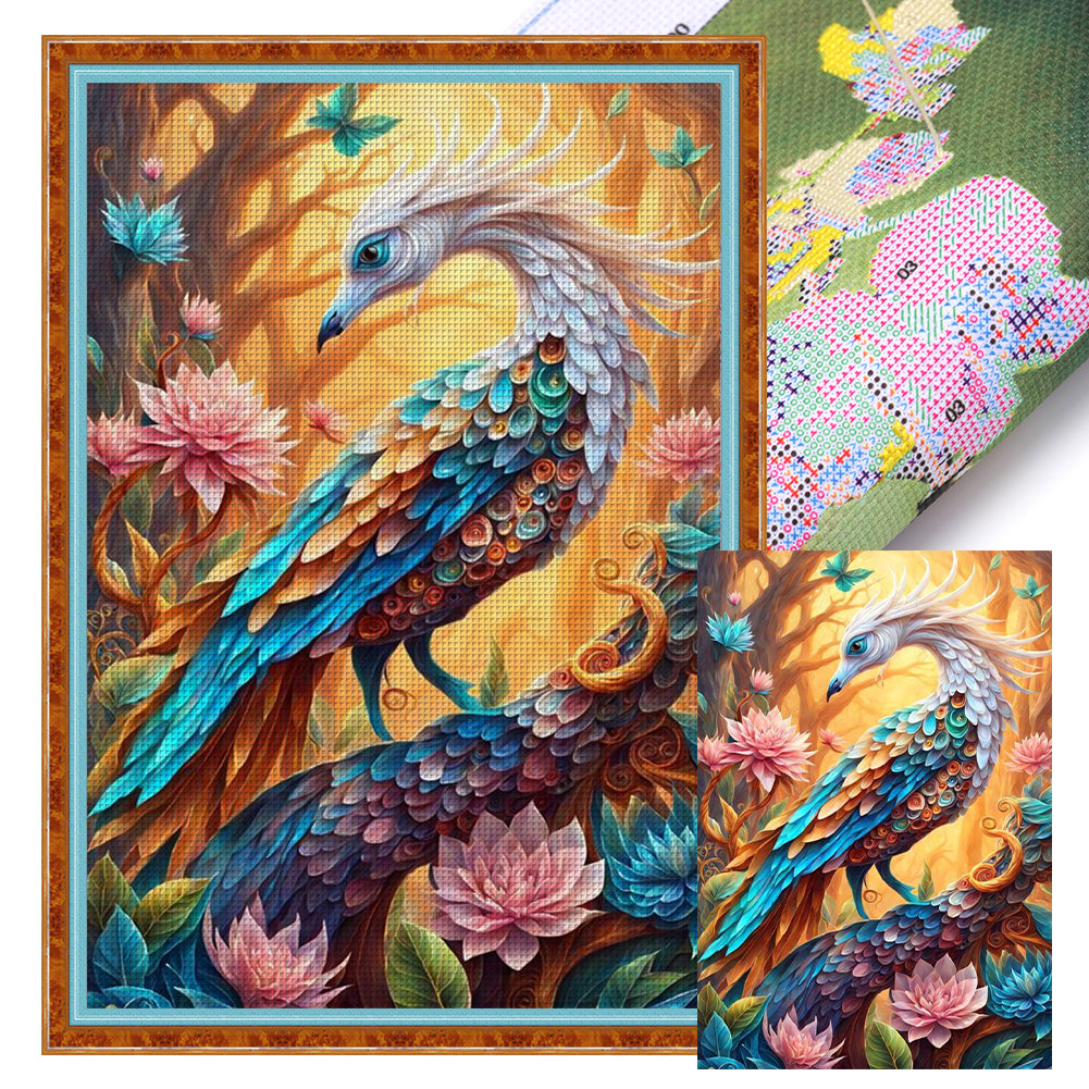 Bird - Full 11CT Stamped Cross Stitch 45x65CM - Yishu