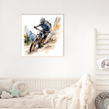Load image into Gallery viewer, Boy On A Bicycle 30*30CM(Canvas) Full Round Drill Diamond Painting
