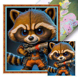 Yishu - Rocket Raccoon - 40*50CM 11CT 3 Stamped Cross Stitch